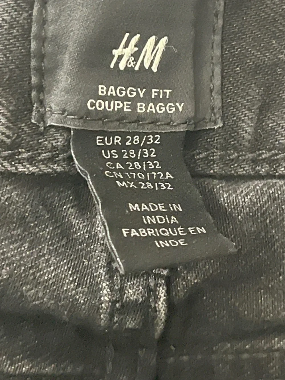 Men’s H&M Baggy Fit Jeans Size 28 X 32 149
